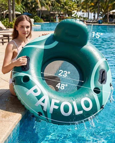 Miniatura 4 de River Tube for Adults, Tube for River Floating, Heavy Duty River Tube for Beach Lake Rafting, River Floats with Mesh Bottom, Puncture-Resistant