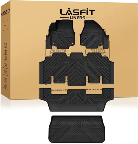 Miniatura 48 de LASFIT Tapetes de elastómero termoplástico para 1a y 2a fila de asientos de auto, para todo tipo de clima