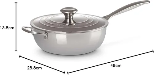 Miniatura 6 de Le Creuset - Sartén Tri-Ply de acero inoxidable de 3.5 quart con revestimiento antiadherente