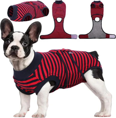 Miniatura 40 de Kuoser Traje de recuperación de cirugía para perros, traje de recuperación para perros machos hembras, mameluco para perro después de la cirugía