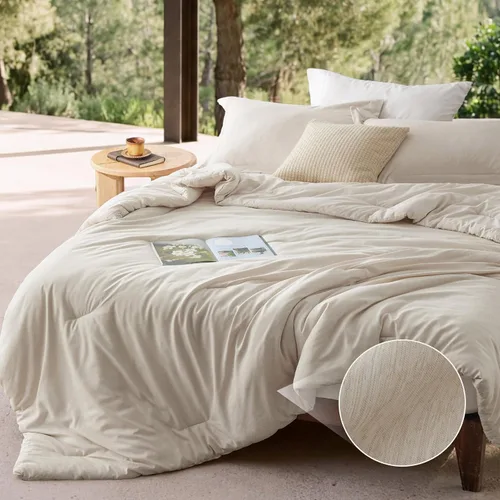 Miniatura 50 de Bedsure - Juego de edredón queen - Juego de ropa de cama refrescante y cálida, ropa de cama reversible gris claro para todas las estaciones, 3 03