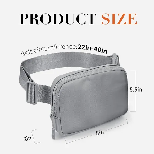 Miniatura 6 de Unisex Mini Belt Bag with Adjustable Strap Small Fanny Pack for Workout Running Traveling Hiking