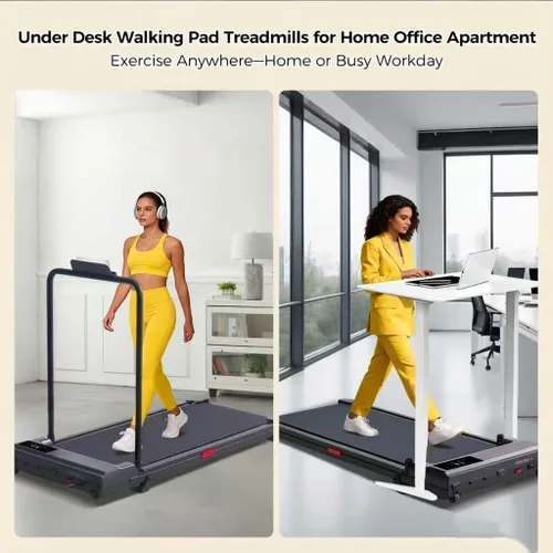 Miniatura 4 de Caminadora para caminar con barra de asa, caminadora para correr mejorada 2026 con inclinación, caminadora portátil de 3.0 HP para el hogar pequeño