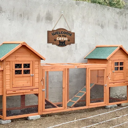 Miniatura 5 de HLNIUC Letrero de madera con texto en inglés «Welcome To The Catio» (11 x 8 pulgadas), divertido diseño de gatos negros, bonitos letreros de puerta
