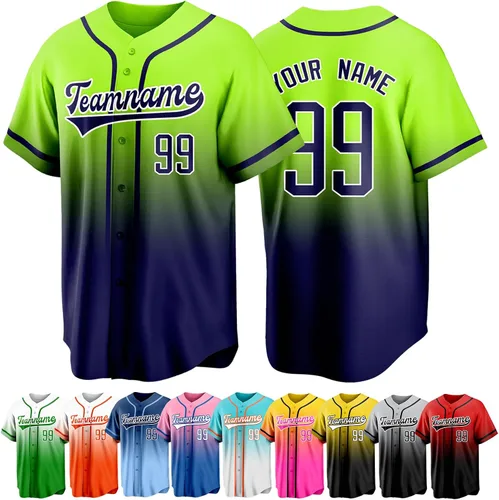 Miniatura 38 de Custom Baseball Jersey Personalized Short Sleeve Team Sport Uniform Baseball Shirt for Men Women Youth Boy