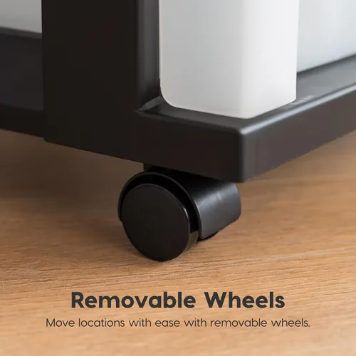 Miniatura 5 de IRIS USA Organizador de almacenamiento de plástico, movible con ruedas y 3 cajones, para el aula, artículos de manualidades, tocador, armario, baño