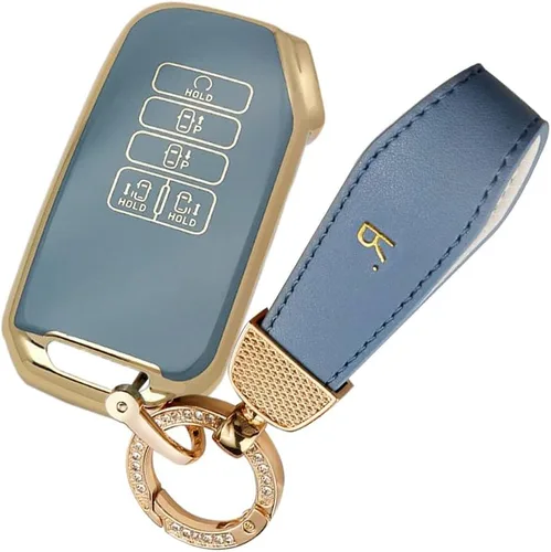 Miniatura 9 de SANRILY Funda para llavero de 9 botones para Kia K5 Sedona 2021 K8 V6 2022 EV6 GT Linie Seltos Sportage R K3 K4 Stinger Sorento Cerato 9 Taste Beige