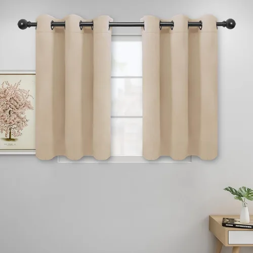 Miniatura 87 de Easy-Going - Cortinas opacas para dormitorio, aislamiento térmico sólido con ojales, cortinas de ventana para reducción de ruido, cortinas