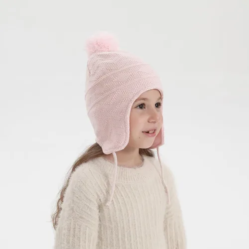 Miniatura 37 de Conjunto de guantes y gorro de invierno para niños, gorro de forro polar cálido, gorro de punto y guantes para niños y niñas