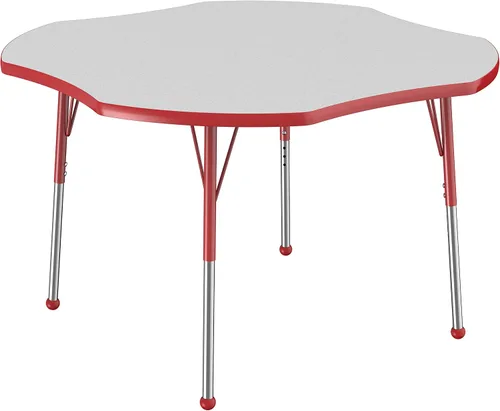 Miniatura 93 de FDP Clover Mesa de Actividades Escolar y de Oficina (48 x 48 pulgadas), patas estándar con deslizadores giratorios para entornos de asientos