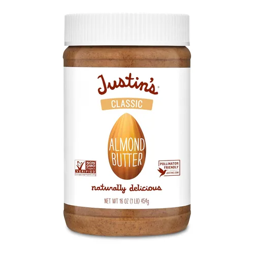 Miniatura 9 de Justin's Mantequilla de almendras y canela, sin revuelta, sin gluten, sin OMG, de origen responsable, tarro de 16 onzas (paquete de 6)