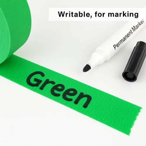 Miniatura 6 de Paquete de 3 cintas adhesivas verdes para pintores – Cinta adhesiva de 0.25 pulgadas de ancho – Multisuperficie, adherencia inteligente