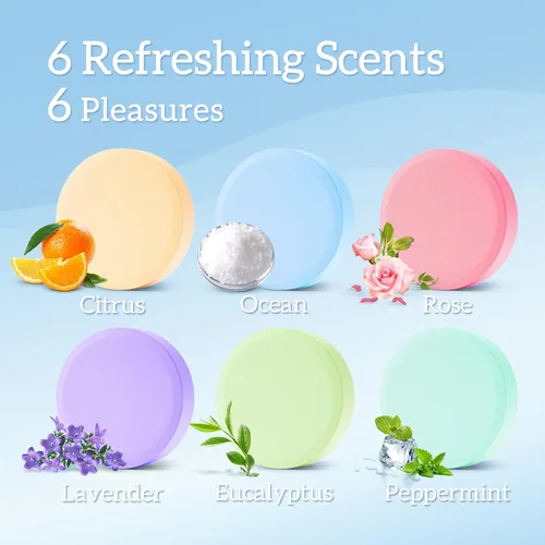 Miniatura 2 de TranquilBliss Vaporizadores de ducha, 6 unidades, bombas de ducha perfumadas con fragancia orgánica y natural, cuidado personal y relajación