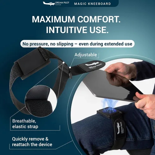 Miniatura 3 de Dream Pilot Kneeboard para iPad, iPad mini, iPhone, cualquier teléfono inteligente Android, cualquier tableta, solución universal – Diseño delgado