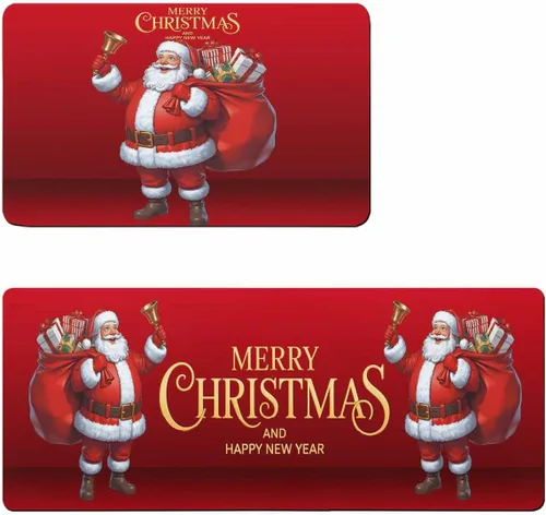Tapete de baño de Papá Noel para bañera, antideslizante, de secado rápido y absorbente, tierra de diatomeas, fregadero de ducha, cocina, lavable,