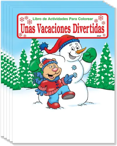 Miniatura 9 de ZOCO Libros personalizados para colorear de Holiday Fun (paquete de 250 unidades, con crayones) – Unas Vacaciones Divertidas – Navidad, rellenos