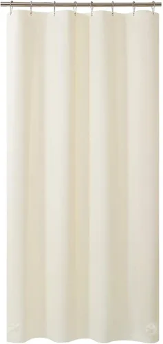 Miniatura 44 de AmazerBath - Cortina de ducha de plástico, 70 x 72 pulgadas, cortina de ducha esmerilada de plástico, impermeable, pesada, gruesa, con 3 piedras