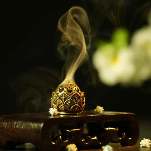 Miniatura 3 de Soporte de incienso de loto,Quemador de cono de olor pequeño,Mini regalo de decoración de flor de loto de estilo asiático 1 Lotus