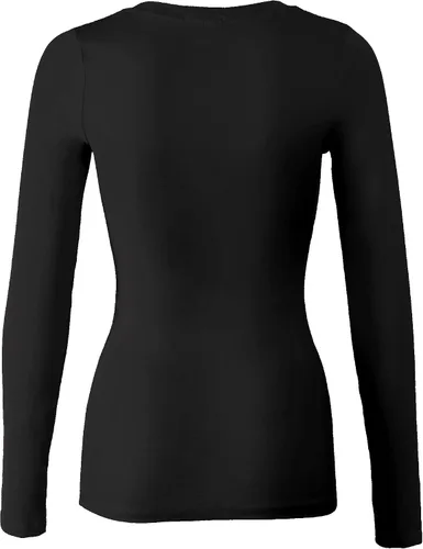 Miniatura 3 de Bozzolo Camiseta básica de manga larga con cuello en V para mujer
