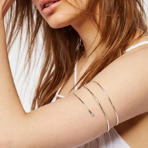 Miniatura 2 de Holibanna Pulseras de dijes de 3 piezas, brazalete para la parte superior del brazo, brazalete ajustable, joyería para mujeres y niñas, regalos