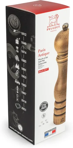 Miniatura 3 de Peugeot Paris Classic Collection - Molinillo de sal antiguo, 8.7 in, natural ood