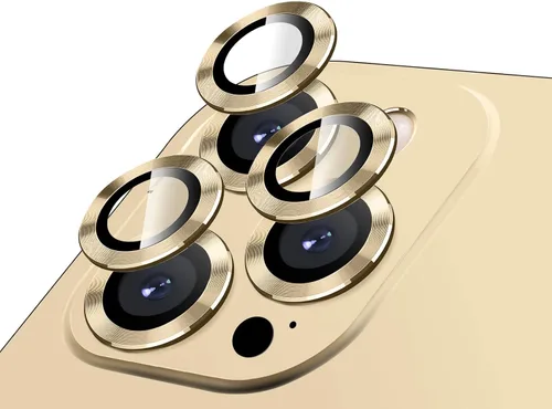Miniatura 11 de LucBuy Protector de lente de cámara para iPhone 12 Pro Max, vidrio templado HD de alta calidad, aleación de aluminio, anillo individual, película