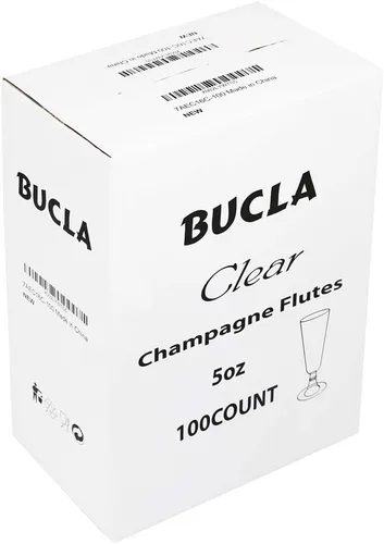 Miniatura 8 de BUCLA Paquete de 100 copas de champán de plástico transparente, copas de champán de plástico de 5 onzas, vasos desechables transparentes de alta