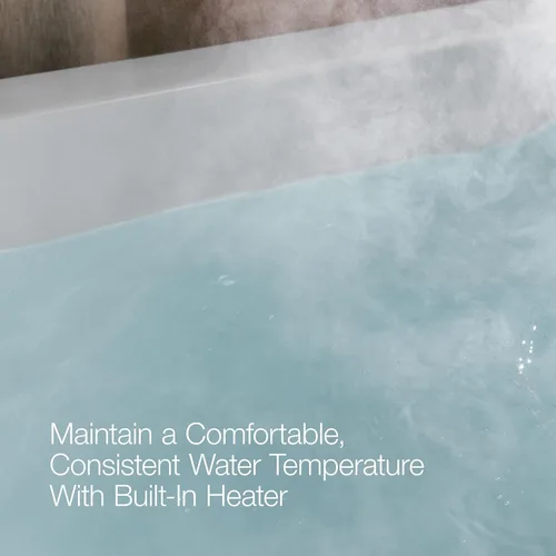 Miniatura 9 de KOHLER K-1947-HLA-0 Archer 60" x 30" Alcove Whirlpool con delantal integral, brida de azulejos, calentador y drenaje izquierdo, blanco