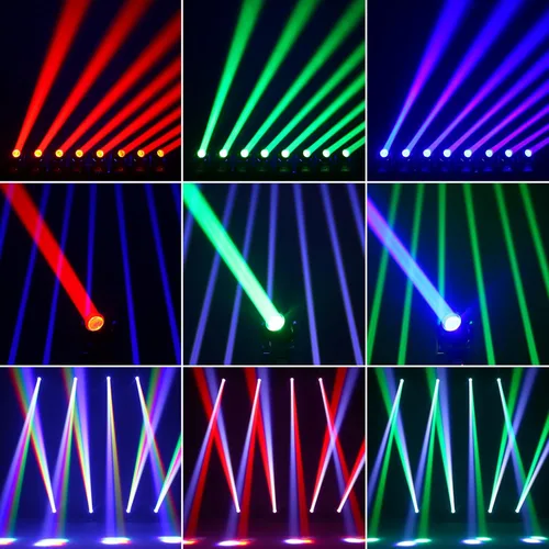 Miniatura 4 de 2PCS 40W LED de cabeza móvil luz RGBW haz iluminación escenario focos con sonido DMX activado modo automático para fiestas, pista de boda, banda