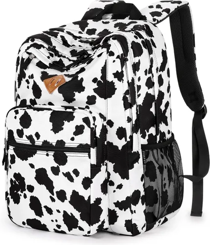 Miniatura 23 de ZORFIN - Mochila de 26 litros para la escuela, universidad y viajes, impermeable, con 8 compartimentos, Verde militar, Moderno