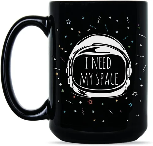 Miniatura 4 de We Got Good Taza de café con texto en inglés "I Need My Space" "I Need My Space