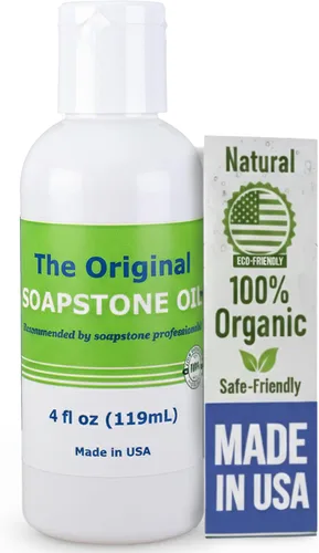 The Original Soapstone Oil | Aceite natural seguro para alimentos para encimeras de esteatita – Mejora y oscurece la piedra, fórmula de bajo
