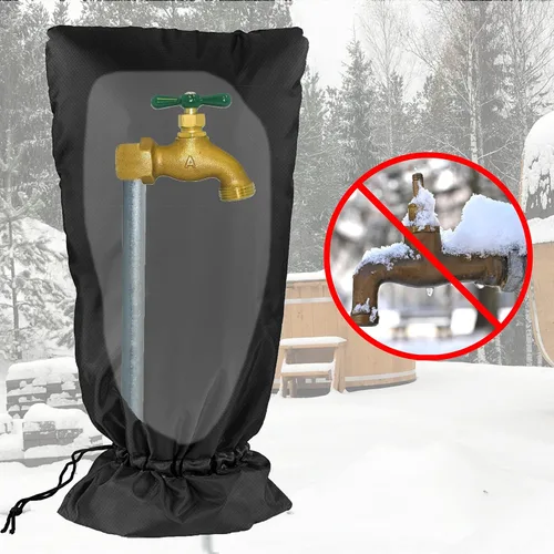 Miniatura 7 de Cubiertas XXL para grifos al aire libre para invierno, protector anticongelante de 3M Thinsulate para aspersores, 63.5 cm x 33 cm para grifos