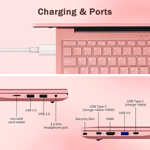 Miniatura 9 de Auusda 2026 Traditional Laptop Computer for Students & Work, 15.6", 3250C Ryzen 3 Processor, WiFi 6, BT 5.3, Backlit Keyboard, Fingerprint, Dual USB