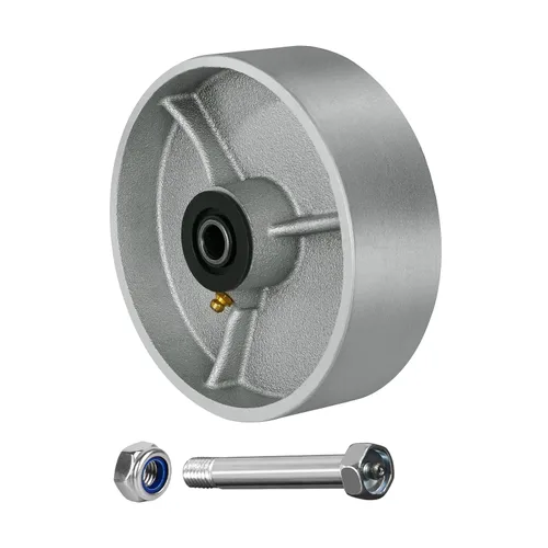 Miniatura 8 de Ruedas industriales de 3" x 2", rueda de hierro fundido de acero – Rueda de servicio pesado – Capacidad de 800 libras cada una, rodamiento