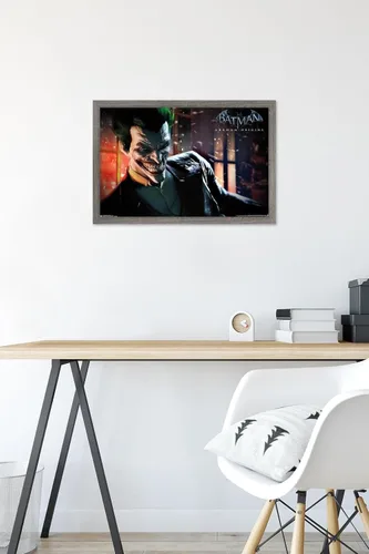 Miniatura 6 de Trends International DC Comics - Póster de pared de Arkham Origins de Arkham Origins, 14.725 x 22.375 pulgadas, versión enmarcada de madera
