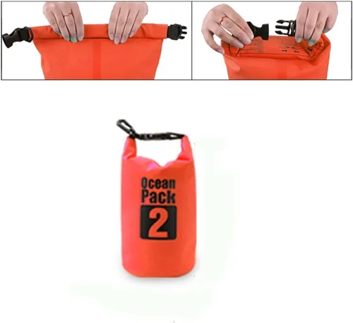 Miniatura 6 de Bolsa seca flotante impermeable Bear Outdoor, para canotaje, kayak, senderismo, snowboard, acampada, rafting, pesca y excursionismo Naranja