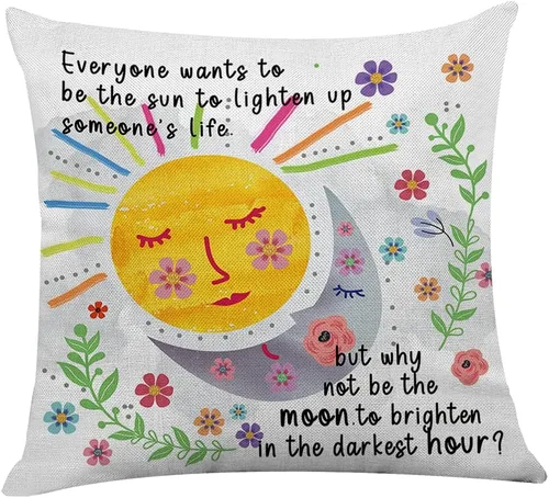 Miniatura 15 de Littlefa Funda de Almohada Be The Sunshine, Fundas de Almohada de Sol, Funda de Almohada Decorativa Sunshine, Funda de Almohada Decorativa de Flores