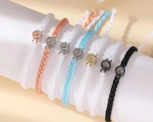 Miniatura 6 de Pulseras personalizadas con imagen en el interior Pulseras de proyección personalizadas con fotos, foto personalizada, aniversario conmemorativo