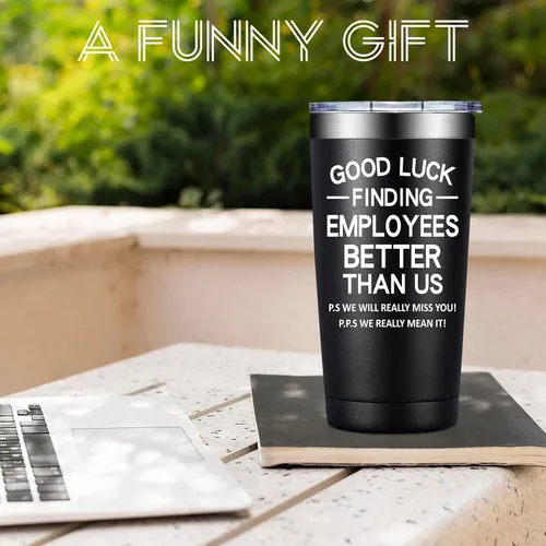 Miniatura 4 de BIRGILT Vaso de 20 onzas con texto en inglés "Best Boss Going Aways", regalos divertidos para jefes para salir de la oficina, despedida, despedida