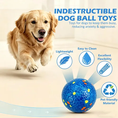 Miniatura 2 de Pelotas de tenis para perros, juguetes interactivos para perros masticadores agresivos, juguete indestructible para mantenerlos ocupados, juguetes