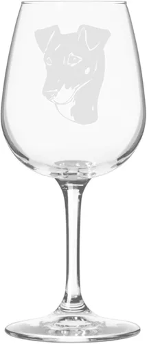 Miniatura 363 de Copa de vino de 12.75 onzas con diseño de perro grabado
