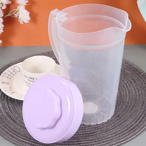 Miniatura 4 de Jarra de limonada para bebidas, tetera de jugo con tazas, hervidor de agua fría de plástico, jarra de agua transparente, jarra de té helado, jarra