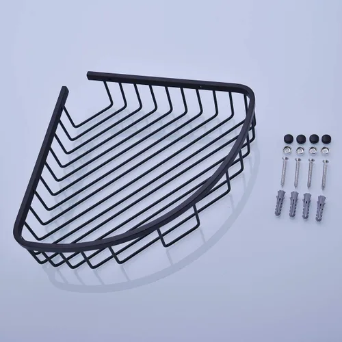 Miniatura 7 de Cesta de ducha de acero inoxidable 304, organizador de baño, organizador de pared, acabado chapado en negro mate, resistente