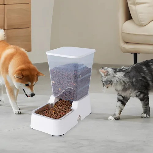 Miniatura 6 de Meikuler Alimentador Automático para Perros y Gatos y Dispensador de Agua Set, Bebedero y Alimentador de Comida por Gravedad para Perros Pequeños