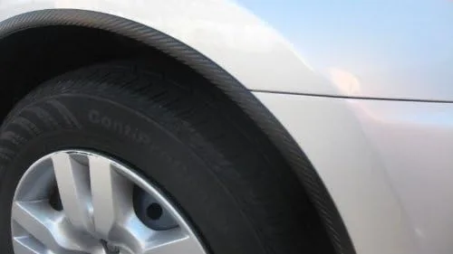Miniatura 8 de Compatible con Mercedes Benz 1984-1993 190E 190 E Rueda de fibra de carbono Well/Fender Trim Molduras 4 piezas 1985 1986 1987 1988 1989 1990 1991