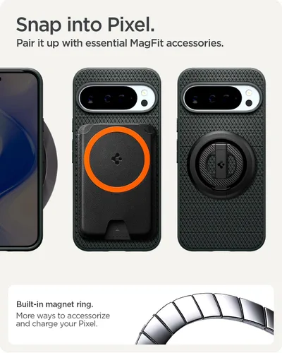 Miniatura 8 de Spigen Funda para Pixel 10 Pro XL, Liquid Air MagFit (2025) [diseñada para Pixelsnap, compatible con accesorios MagSafe] - Verde abismo