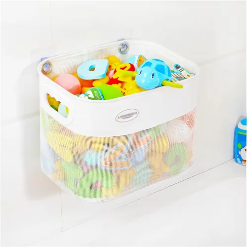 Ligereza Quick Scoop Almacenamiento de juguetes de baño de malla para bebé, capacidad 2x y gran apertura, organizador de juguetes de baño para bebé,