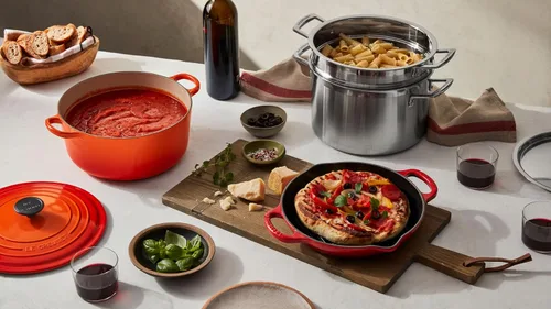 Miniatura 8 de Le Creuset Parrilla redonda profunda de hierro fundido esmaltado, 9.75 pulgadas, color cereza Cerise