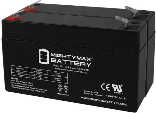 Miniatura 8 de ML1.3-6 6V 1.3AH Batería SLA F1 Terminal - Paquete de 20